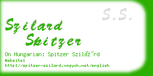 szilard spitzer business card